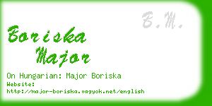 boriska major business card
